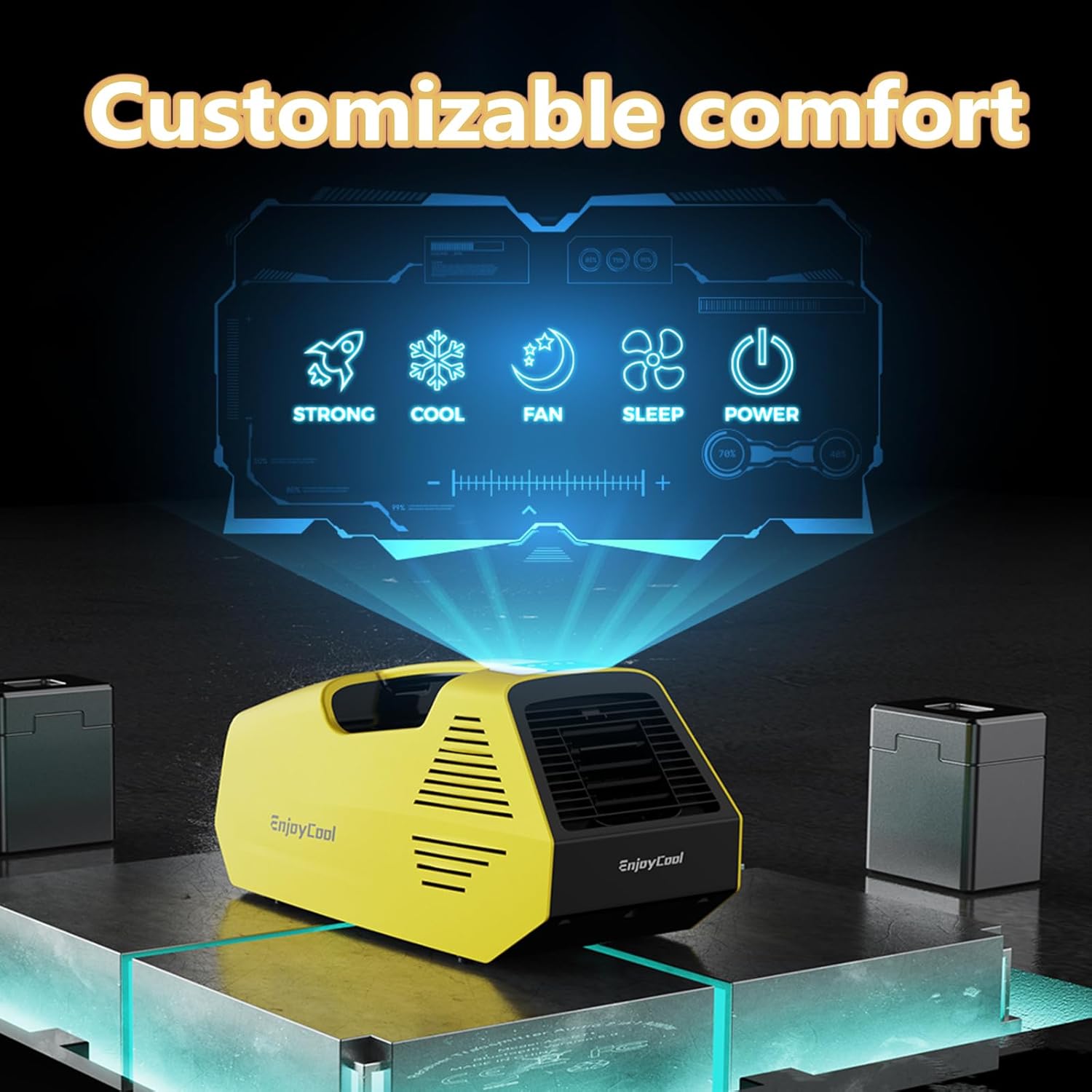 Portable Air Portable Air Conditioner for Pet Conditioner for Camping 2380 BTU Outdoor Air Conditioner Low Noise (44DB) and Low Power Consumption (220W) tent air conditioner for camping