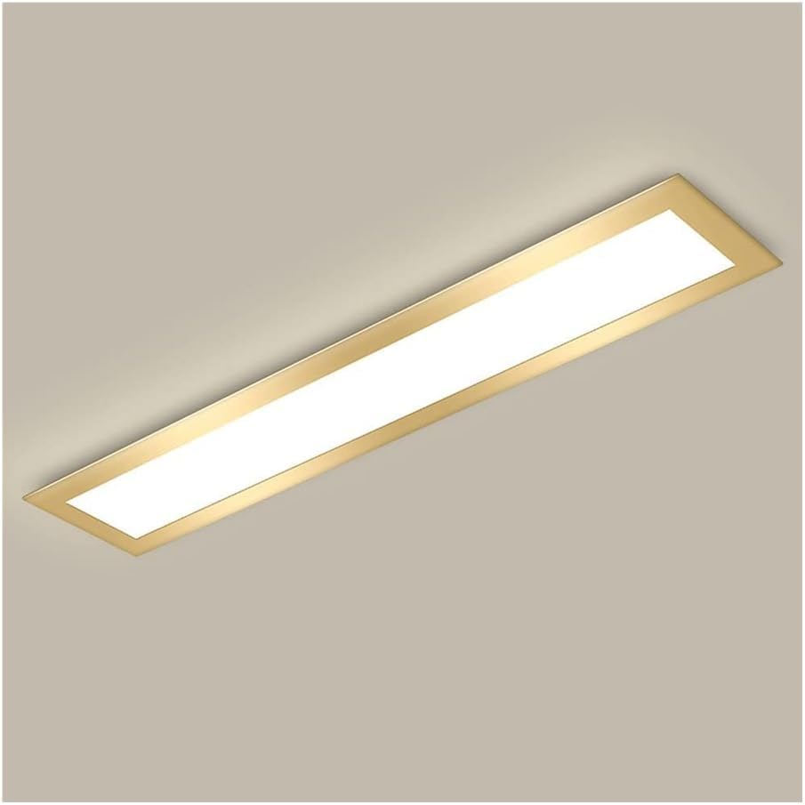 Linear LED Flush Mount Home Decoration Ceiling Lighting Fixtures Long Strip Minimalist Gold Light Dimmable Hallway Ceiling Light Bathroom Vanity for Dining Kitchen Island (60cm)