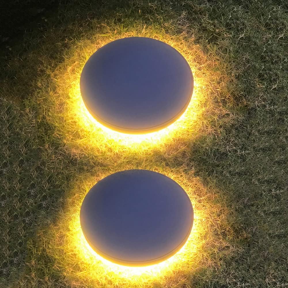 LED Disk Landscape Lights 18W LED Well Lights, Outdoor 2 Pack Ground Lights Landscape Lighting with Wire Connectors,IP65 Waterproof for Garden Up Lights,Yard Post Light