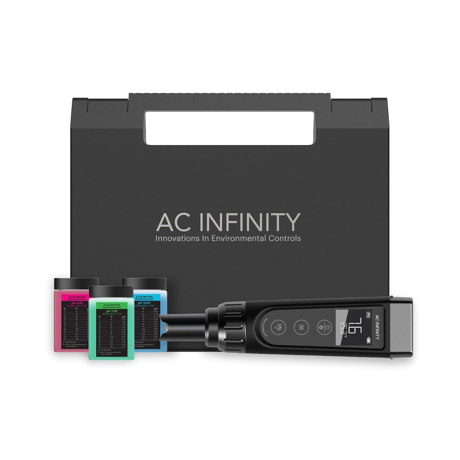 AC Infinity pH Meter PRO Kit, High Precision Digital pH Pen with ±0.01 pH Accuracy and Interchangeable Probe, Nutrient Test pH Meter for Water Hydroponics Plants, Gardening, Aquariums, Swimming Pools