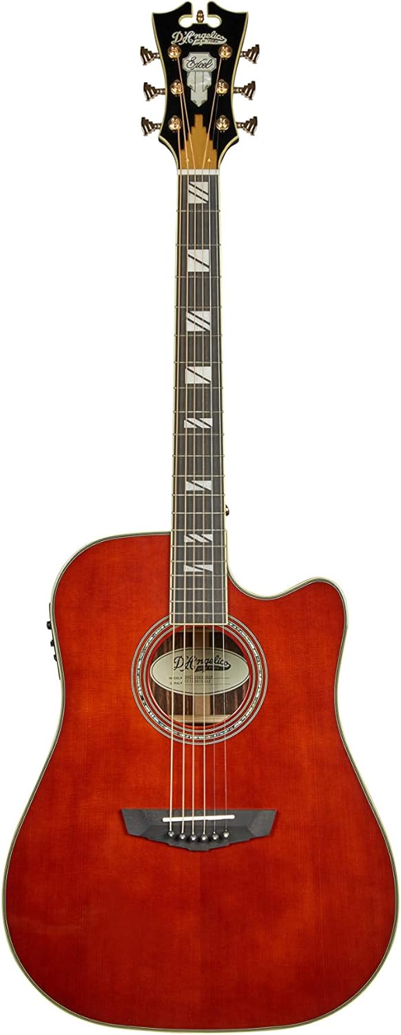 D'Angelico 6 String Acoustic-Electric Guitar, Right (DAED500AUBGP)