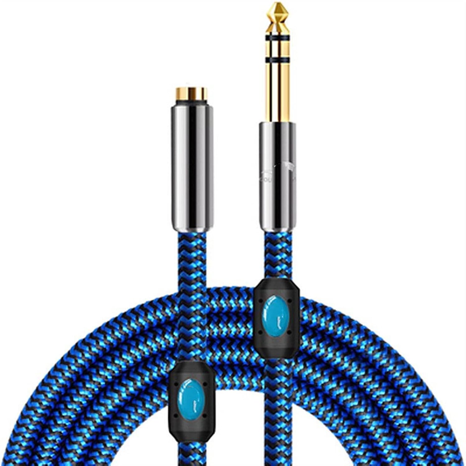 Guitar Cable 1/4'' 6.35mm Male to 3.5mm Female Output Stereo Cable for Mixer Amplifier Guitar Cord (Color : B, Size : 8M)