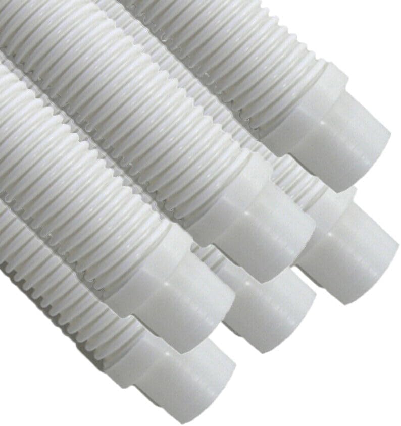 Replacement for Puri Tech Pool Cleaner Vac Hose Kreepy Krauly Barracuda 1.5in x 4ft White 6 pk