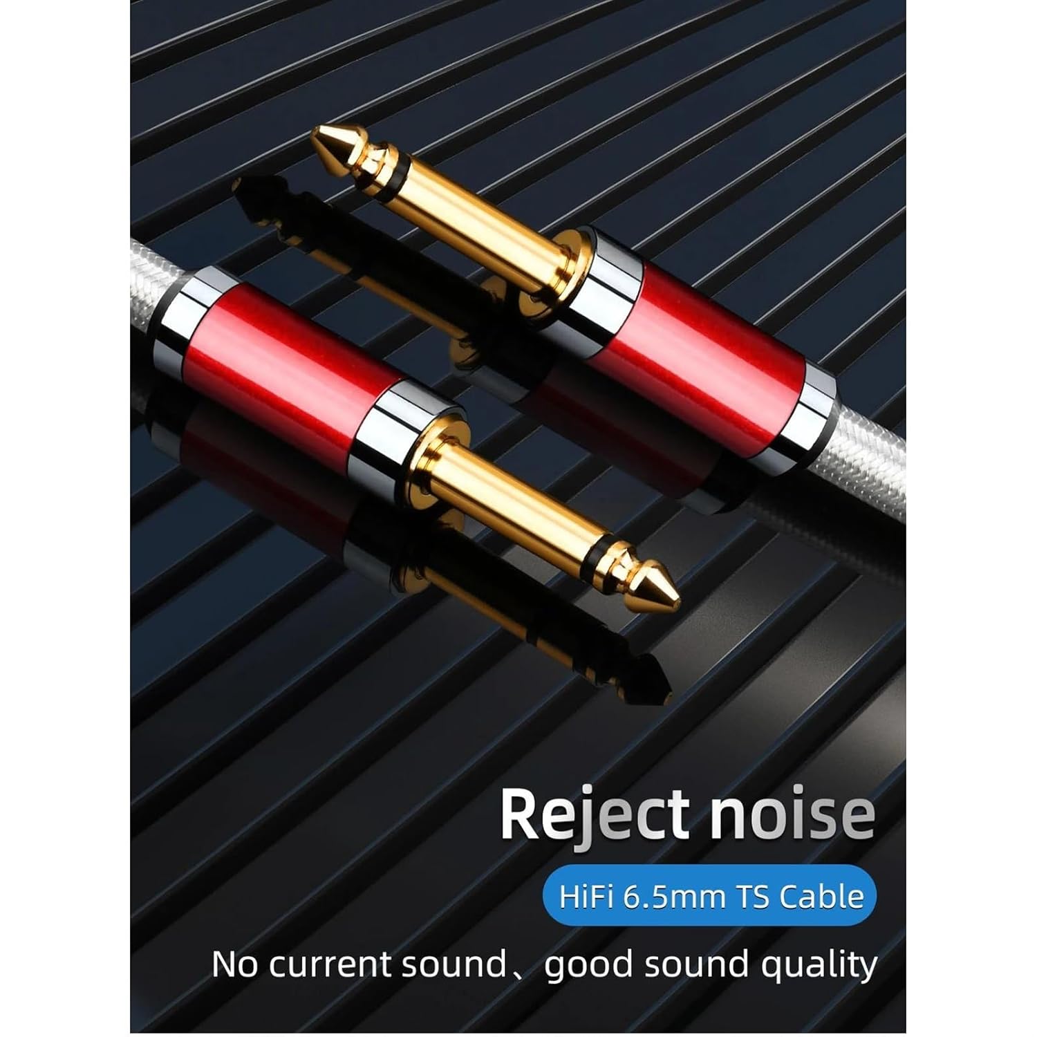 Pro Audio Cable 6.5mm Aux Guitar Cable Hi-end 7N OCC Instrument Cable 6.5mm TS Jack Mono Cable For Mixer Amplifier(1.5m)