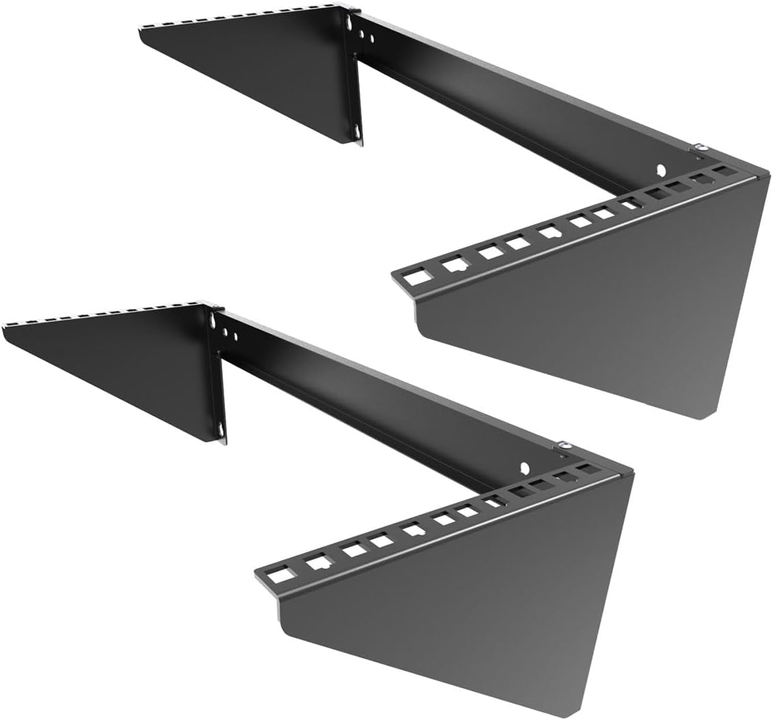JINGCHENGMEI 2 Pack of 19 Inch 4U Heavy Duty Vertical Wall Mountable Rack and 125 lb Wall Mountable Server Rack (2)