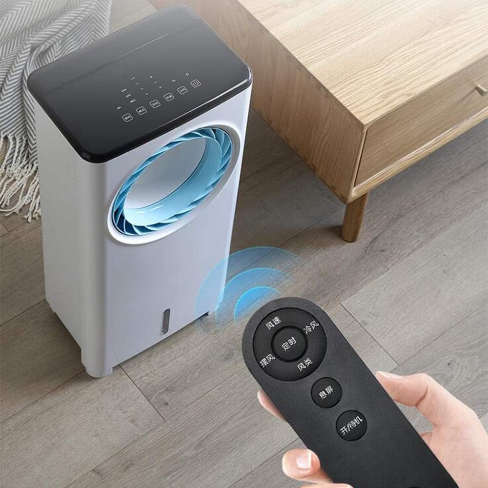 Cooling Fan Evaporative Cooler, Portable Bladeless Air Cooler, Electric Fan Humidifier with Remote Control, LCD Display, 3 Modes Air Conditioner for Indoor Home Office Dorms Oscillation Function