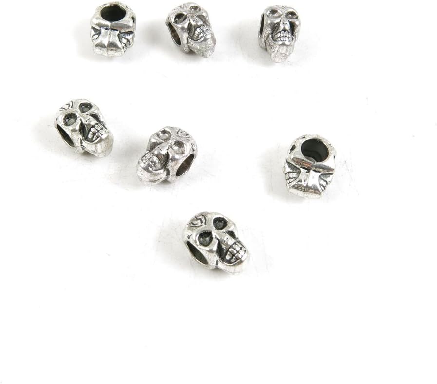 530 Pieces Antique Silver Tone Jewelry Making Charms Findings Fashion Wholesale Supplies Pendant Lots Bulk Supply Q3HB3Z Skull Loose Beads
