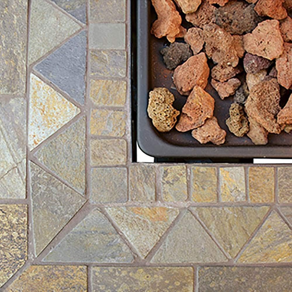 Endless Summer GAD1429SP Gas Outdoor Fireplace with Slate Mantel, Large, Multi Color