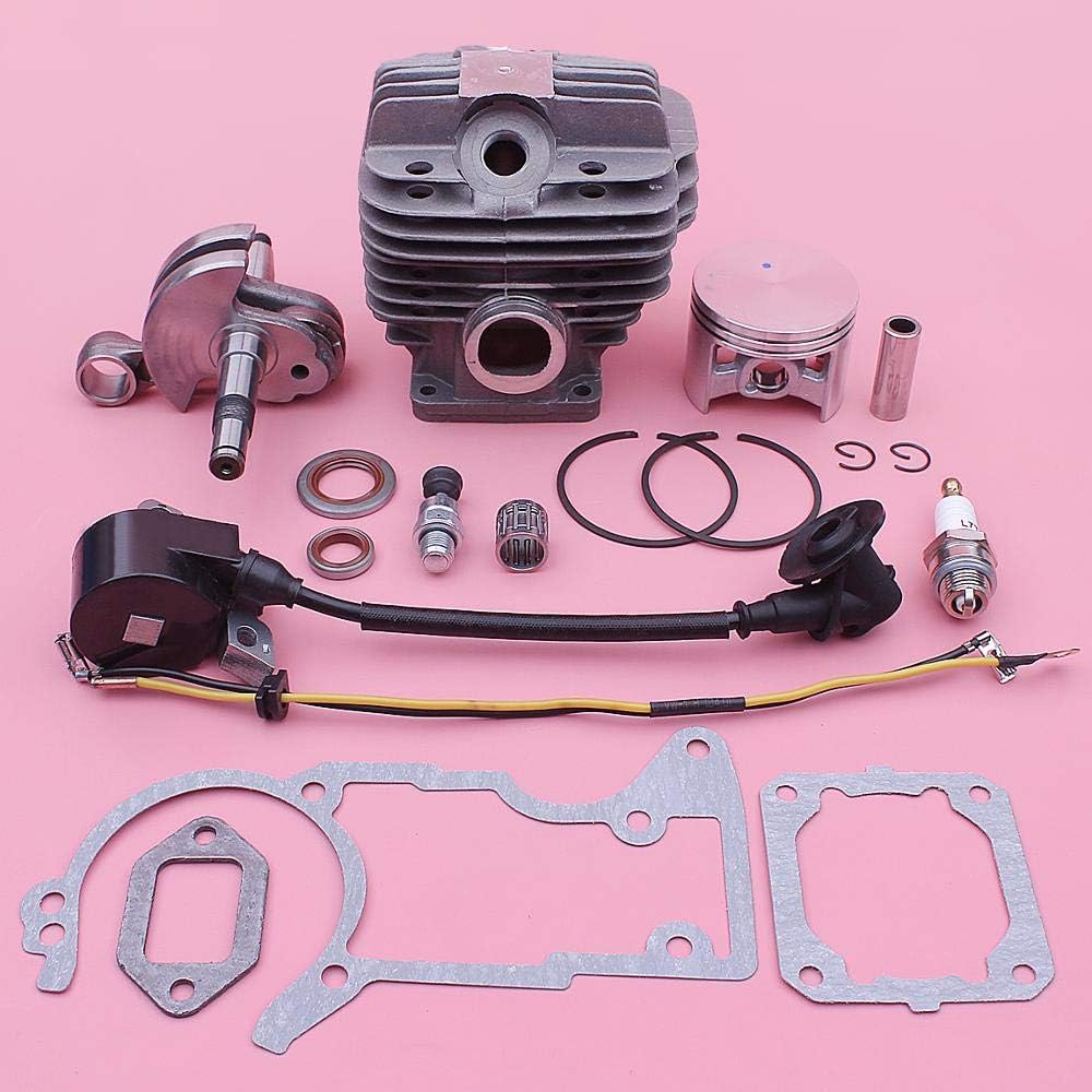 Fricgore Spare Parts for 52mm Cylinder Ignition Coil Crankshaft Kit for Stjhl 044 MS440 Chainsaws 1128 020 1227, 1128 029 2301 W Piston Oil Seal Set