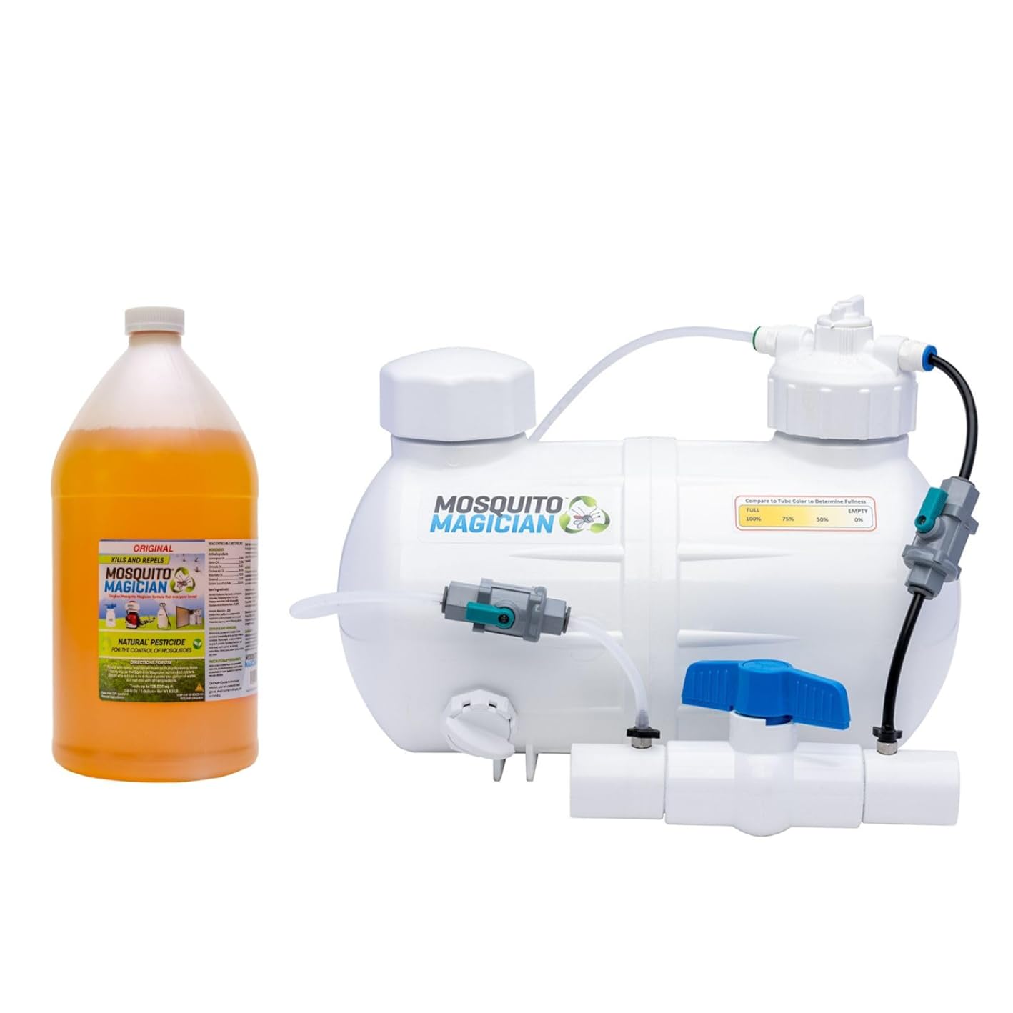 Mosquito Magician Residential System - with 1 Gallon Liquid Concentrate - Kills Mosquitoes, Fleas, and Fire Ants - Automatic & Easy Installation - Wide Area Coverage - Ideal for Small to Medium Yards