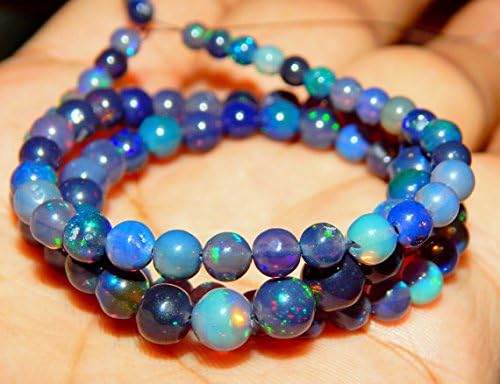 13 inch natural beads strand of 5x4mm smooth heishi larimar gemstone beads for DIY jewelry - necklace, bracelet, earring, ring.