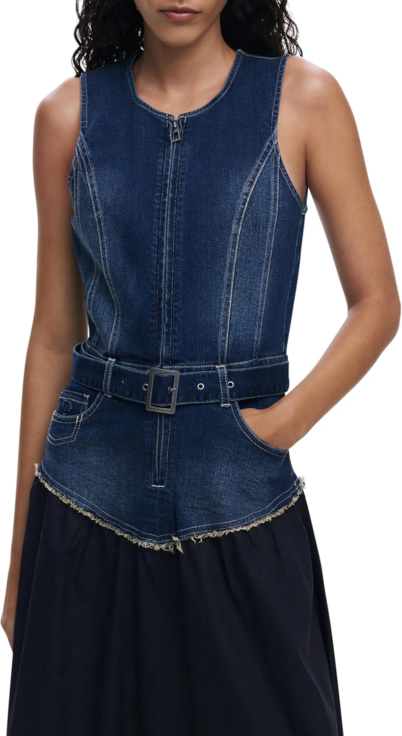 Desigual Women's Woman Denim Dress Sleeveless