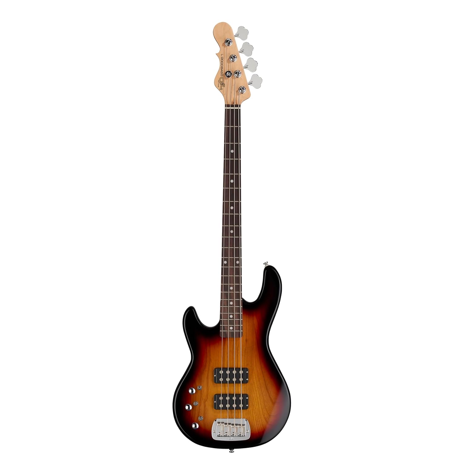 GnL Tribute L-2000 Bass Guitar Lefty, 3-Tone Sunburst