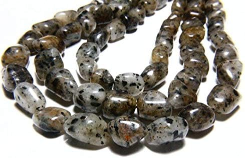 13 inch natural beads strand of 10x13-11x16mm smooth tumble moss quartz gemstone beads for DIY jewelry - necklace, bracelet, earring, ring.