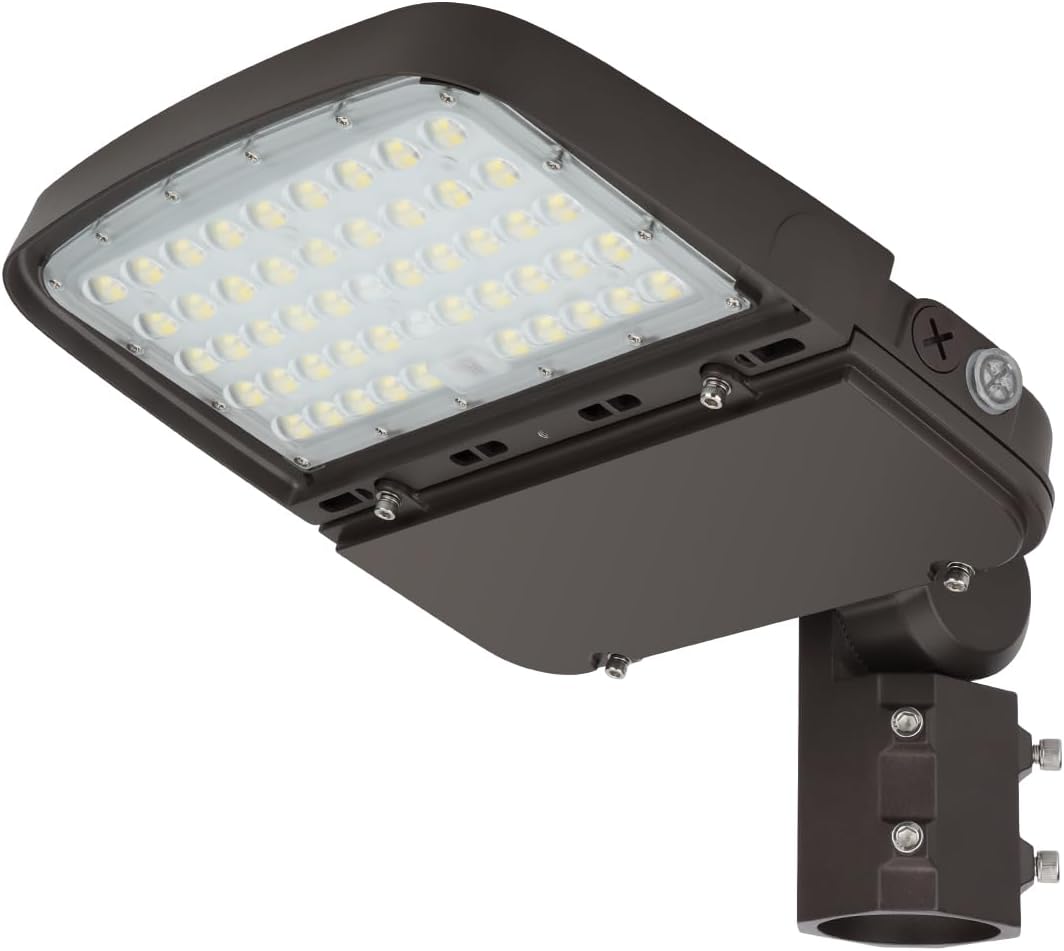 kadision LED Parking Lot Light 150W/100W/75W Adjustable, 22500lm (150lm/W) 5000K 100-277V, Waterproof LED Shoebox Light with Dusk-to-Dawn Photocell, Slip Fitter Mount, ETL Listed