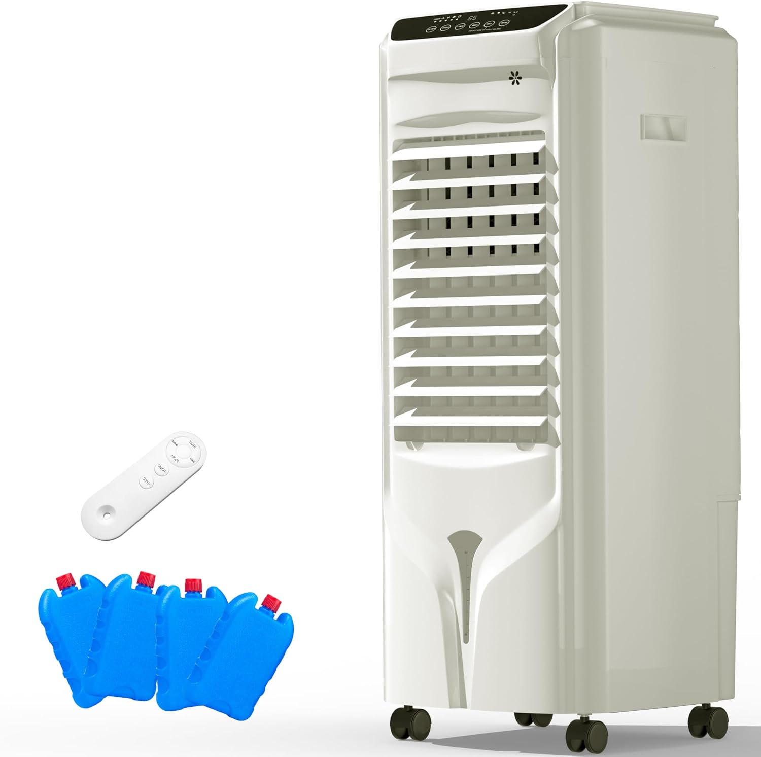 1800 CFM Swamp Cooler Air Conditioner,3-IN-1 Evaporative Air Cooler with 4.2Gal Water Tank & 4 Ice Packs,120° Swing,12H Timer,Remote,3 Modes & 3 Speeds,Air Cooler for Room Bedroom Office,Bright White