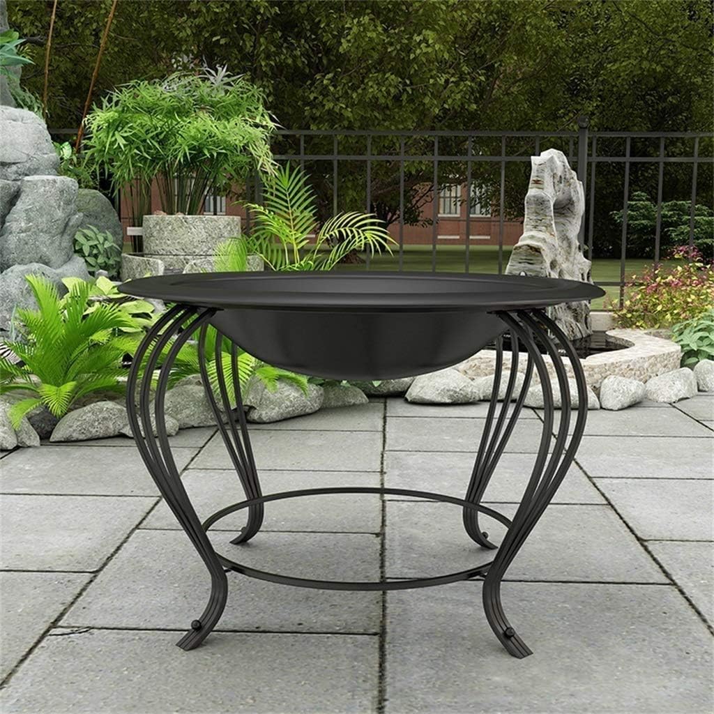 Fire Pits with Black Iron Outdoor Garden Patio Heater Fire Bowl Beach Fire Pot Heater Grill Camping Bowl