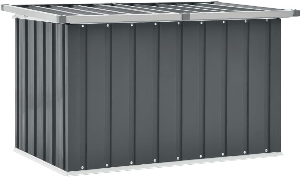 Deck Box Large Outdoor Storage for Patio Furniture, Steel Garden Tools, Pool Supplies,Outdoor Backyard Patio Storage Deck Box Container, Gray 42.9