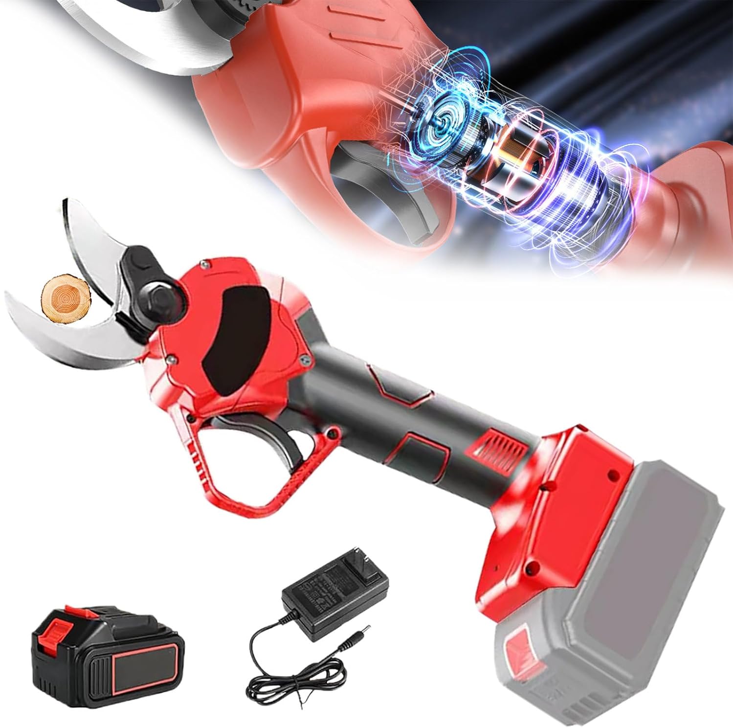 Portable Cordless Pruning Shears, 30mm/1.2in Electric Pruning Shears, Handheld Pruners for Gardening, Tree Trimmer,1 Battery