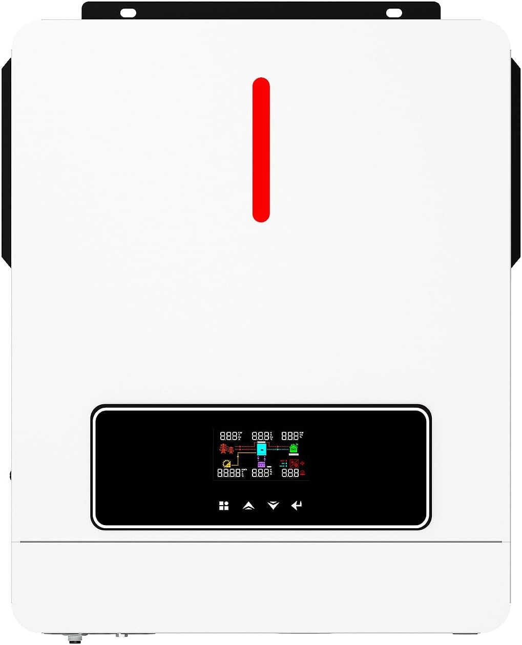 Xijia 3600VA MPPT Hybrid Inverter 3600W Pure Sine Wave Power Inverter with 120A MPPT Solar Charger DC 24V to AC 110V 60HZ Solar Converter，Reliable Off-Grid Power for Home, Farm, RV, and Cabin