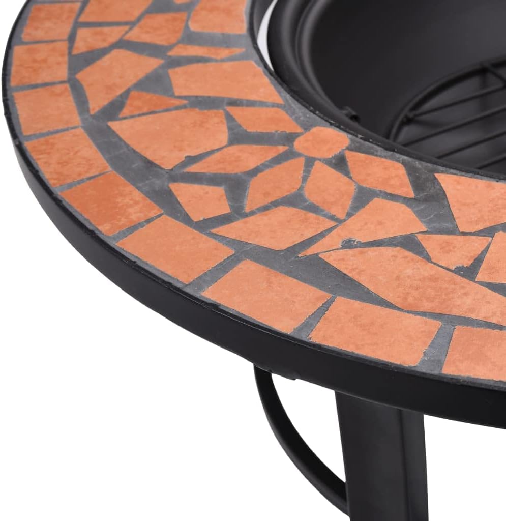 CHARMMA Mosaic Fire Pit Terracotta 26.8