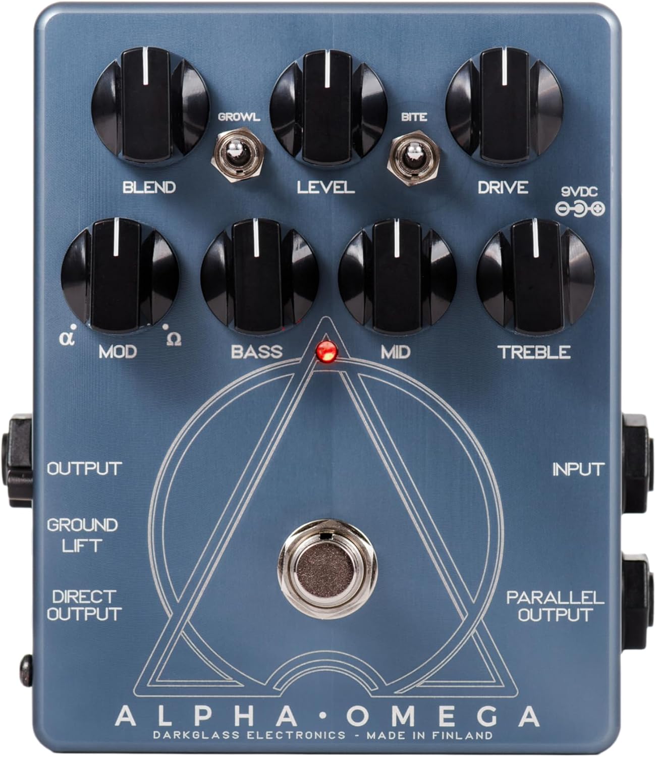 Darkglass Alpha Omega Dual Bass Preamp Pedal w/ 6-band EQ, XLR Output, Aux Input, and Headphone Output