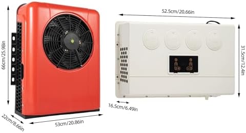Air Conditioner, 12V 800W 36A Portable Outdoor&Indoor Air Conditioner Two Packages Split AC Unit Universal Electric A/C Kits Camper A/C Units w/Remote Control for RV, Trailers, Pilothouse, Trucks