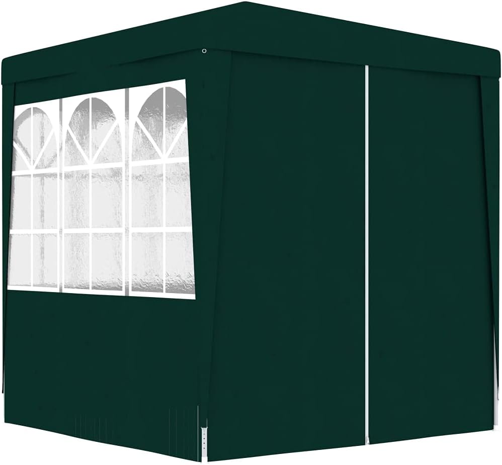Professional Party Tent with Side Walls 6.6'x6.6' Green 0.3 oz/ft²,Durable Outdoor Canopy with Side Panels and Windows for Garden Parties Outdoor Living, Patio Furniture & Accessories