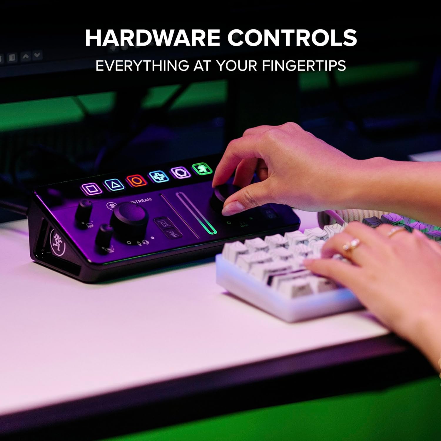 Mackie MainStream Complete Live Streaming and Video Capture Interface With Programmable Control Keys, Matrix Software, HDMI Capture and Thru, USB-C Hub, Bus Powered