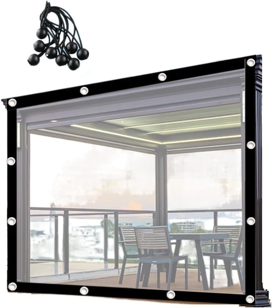 Greenhouse Tarpaulin Waterproof and Wear-Resistant Folding Tarpaulin PE Material Soft Film with Rope, for Garden Greenhouse Pot Tent (Color : Clear, Size : 6x3m)