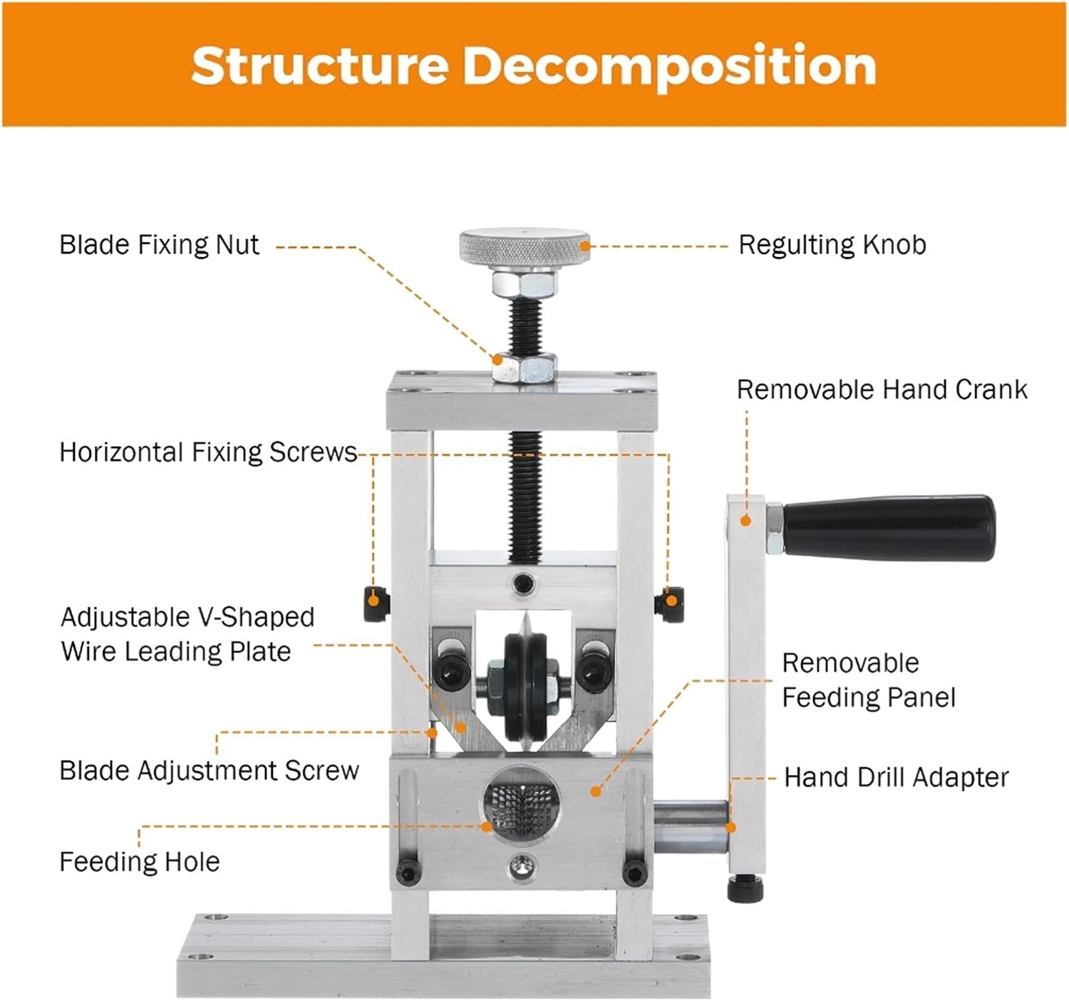 Manual Wire Stripping Machine Copper Cable Scrap Recycle Alloy Steel Cable Peeling Stripper Machine For 1-70mm Diameter Cable with Efficiency