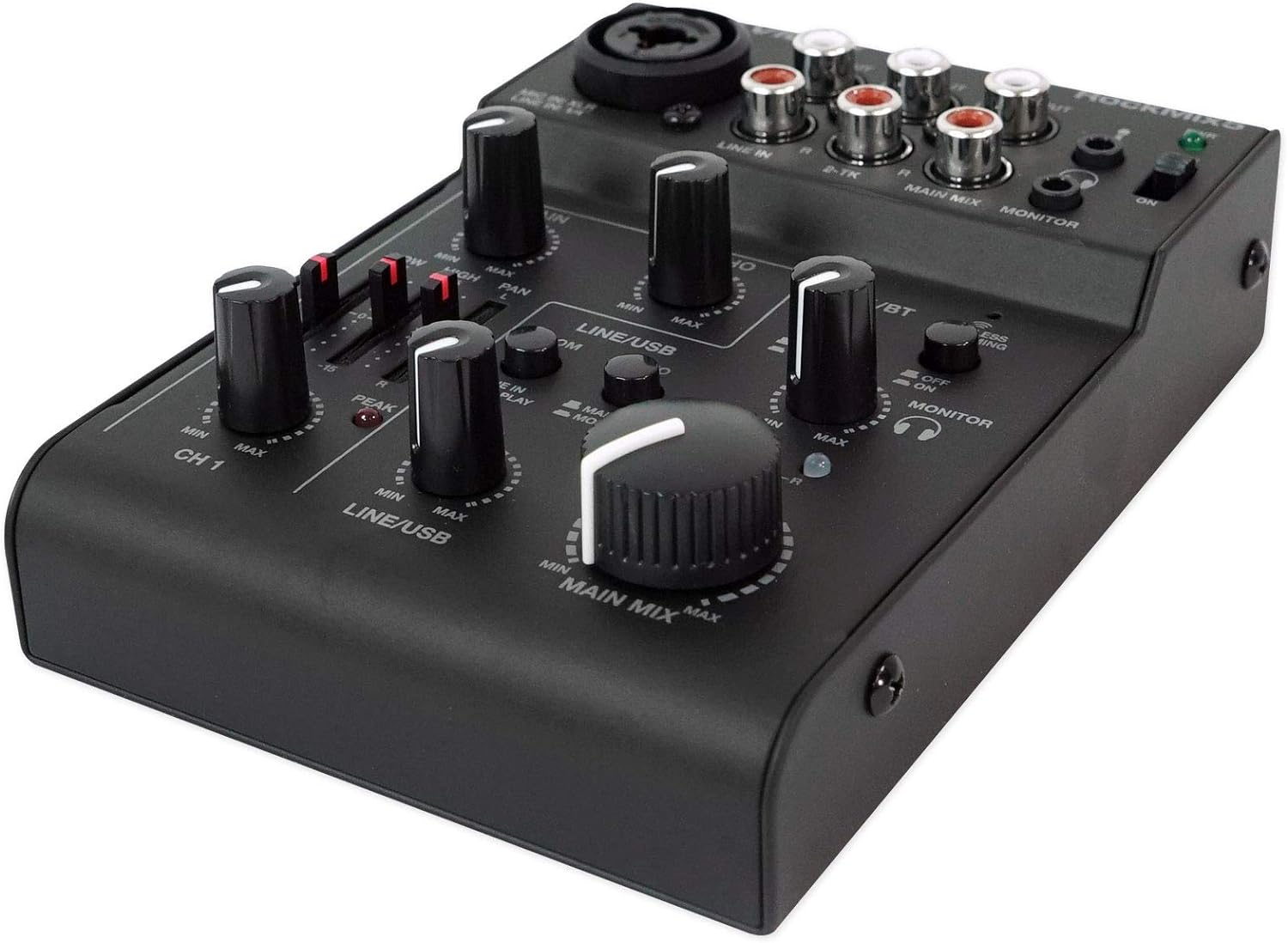 Rockville RockMix 5 Bundle: 5-Channel Bluetooth Mixer, DMS40 40