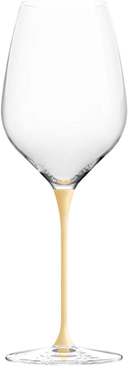 champagne glass European Imported Crystal Red Wine Glass Red Wine Glass Champagne Glass Creative Rainbow Glass 1 Goblet Gift Box champagne flute(Yellow)