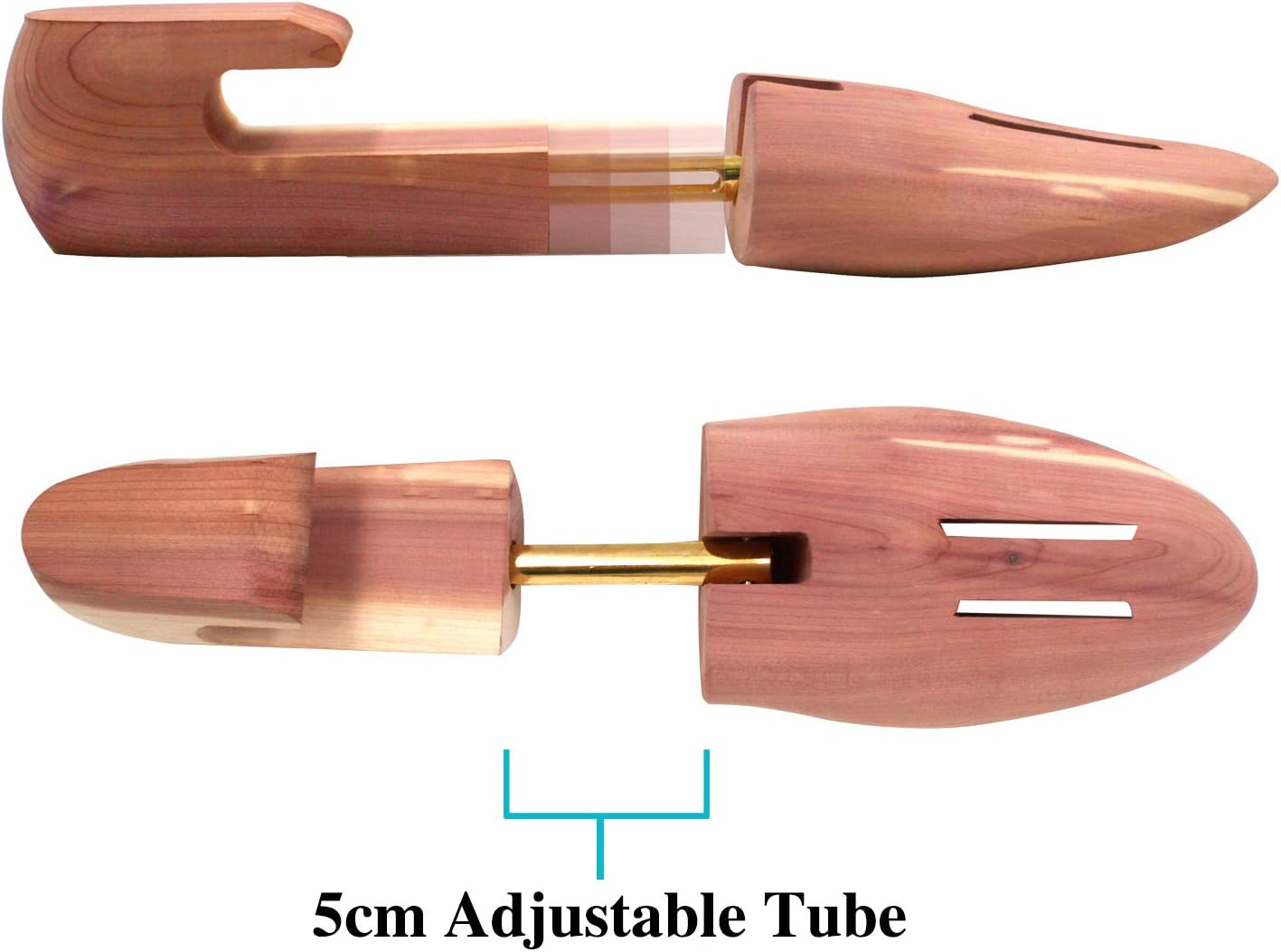 Cedar Shoe Trees with Single Tube, Wooden Shoe Tree for Men, 7–14 Size Cedar Accessories for Sneakers, Boots - 6 PKS