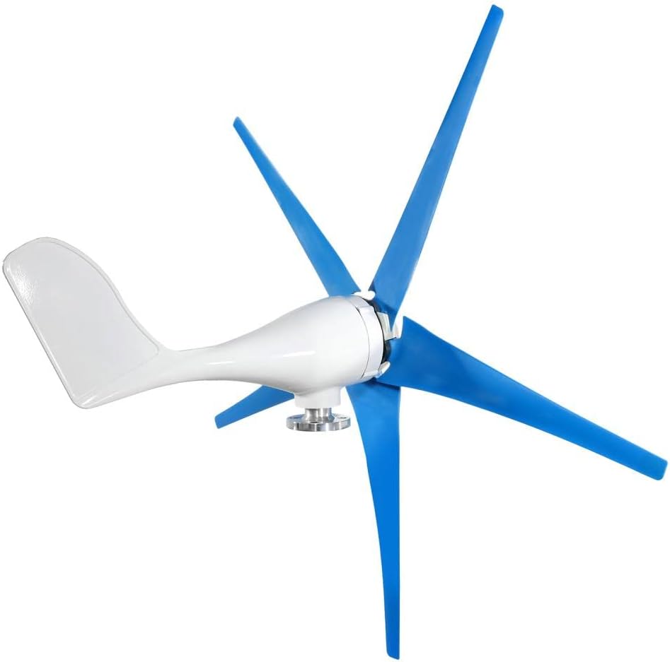 5000W Wind Turbine Generator 5 Blade Low Wind Speed Starting NSK Bearings Garden Wind Turbines with Charge Controller
