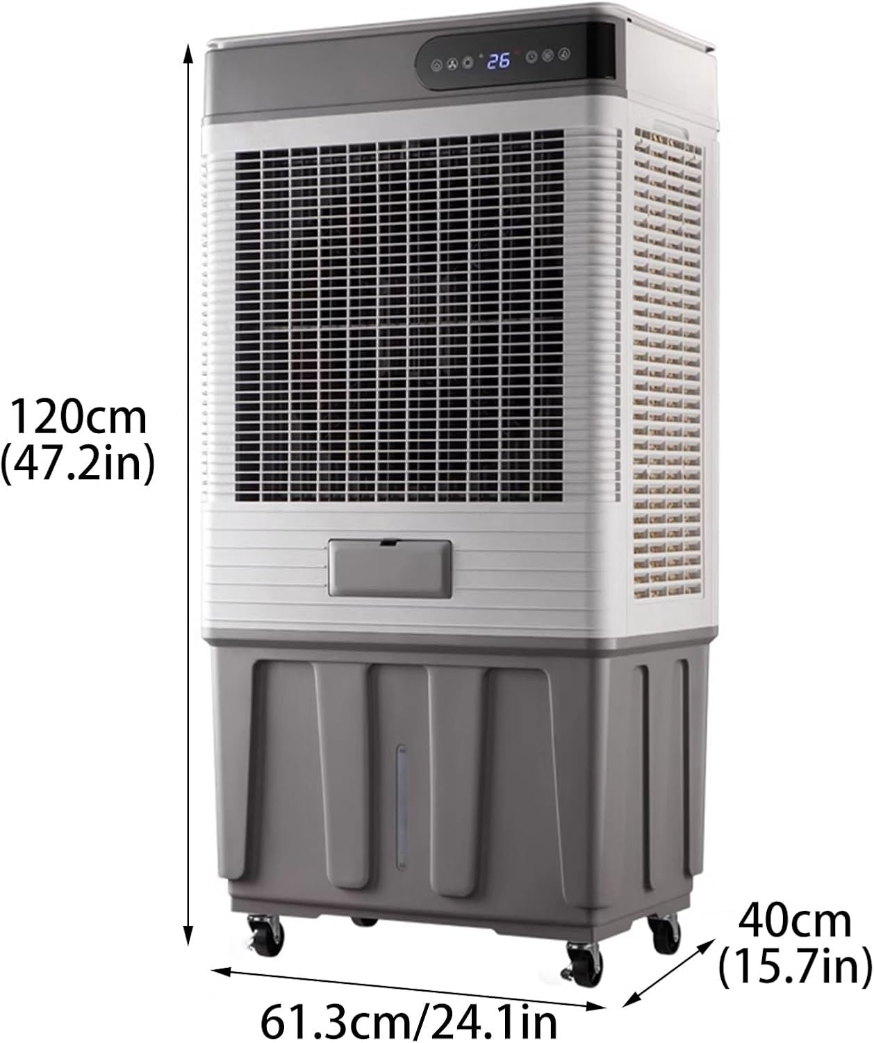 3-in-1 Evaporative Air Cooler, Swamp Cooler with 12H Timer and 3-Speed, Dual Tank Portable Air Conditioner for Room Office