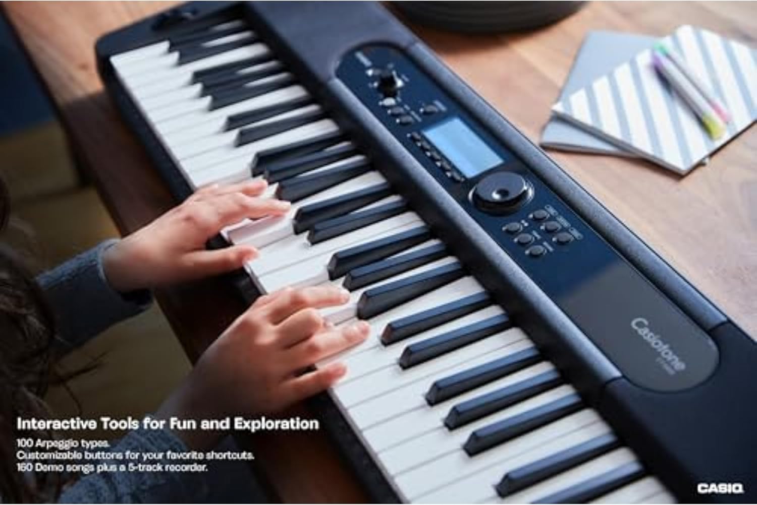 Casio Casiotone CT-S400 – 61-Key Touch-Responsive Portable Keyboard | AiX Sound, 600 Tones, 200 Rhythms, Pitch Bend, USB-MIDI, Surround Speakers, Chordana App Compatible | Lightweight & Travel-Ready