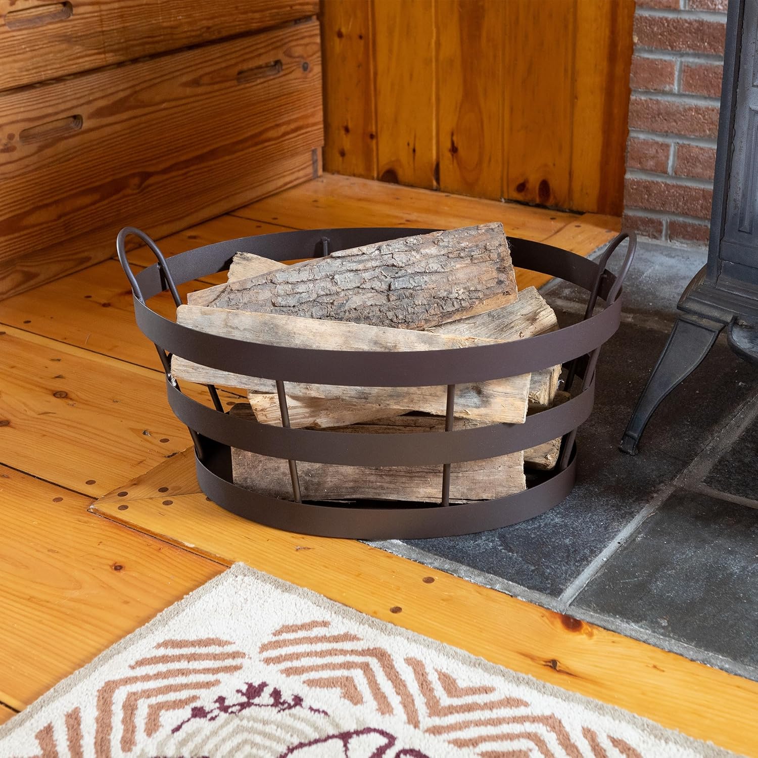 Roman Bronze, Shaker Log Bin