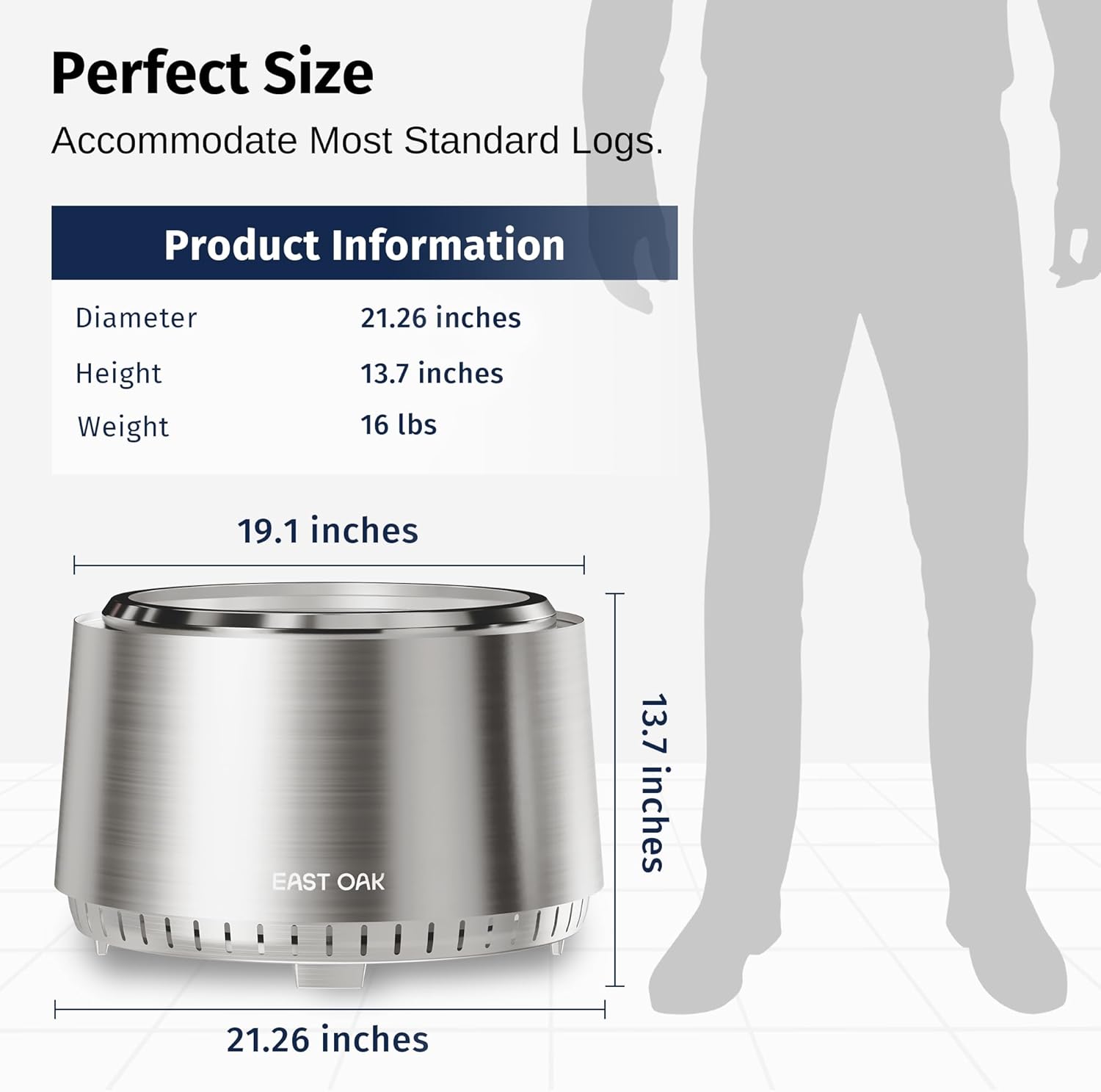 EAST OAK Camber Smokeless Fire Pit 29