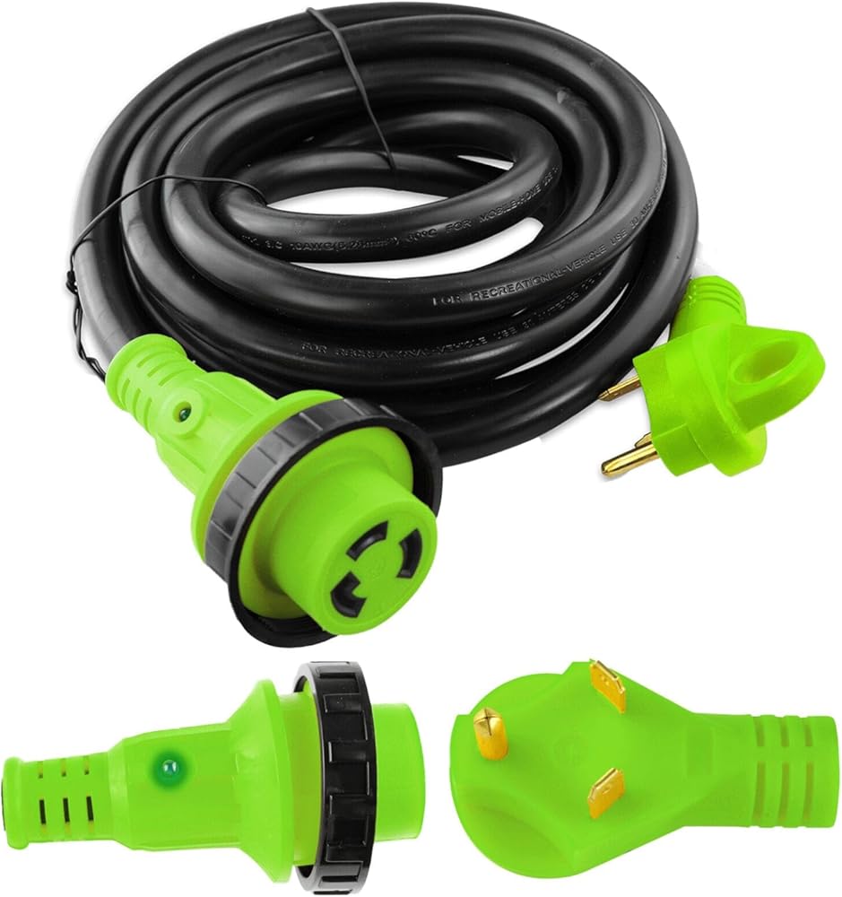 LCEXT3025T NEMA TT-30 30 Generator/RV Extension Cord 25ft Twist end LC-EXT-3025T