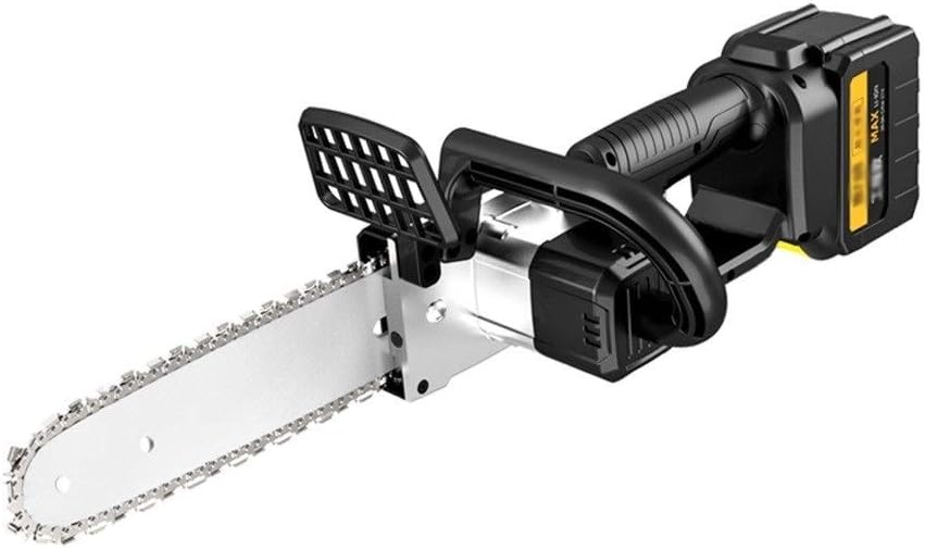 Chain Saw Mini Cordless Electric Protable Chainsaw Handheld Battery Powered Chain Saw with Brushless Motor for Daily Use Chainsaw (Color : 6.0AH 1 Battery) (6.0AH 2 battery) (6.0ah 2 Battery)