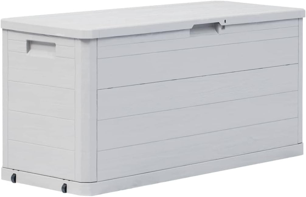 Patio Storage Box,outdoor cushion storage,deck box,outdoor storage box,Suitable for both outdoor and indoor use,Lockable (lock is not included),74 gal Light Gray