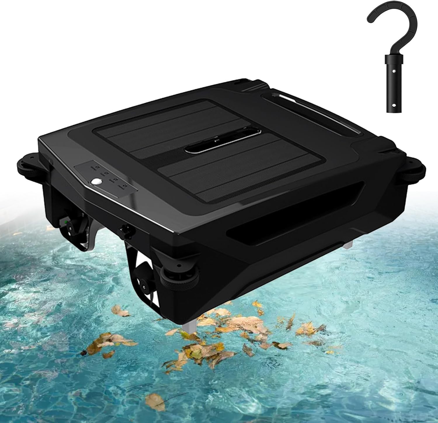 Robotic Pool Cleaner Cordless - Solar & Rechargeable Pool Vacuum | Fast/Normal Modes | Auto-Escape & Turn | Suitable for In-Ground/Above Ground Pools up to 860 sq ft