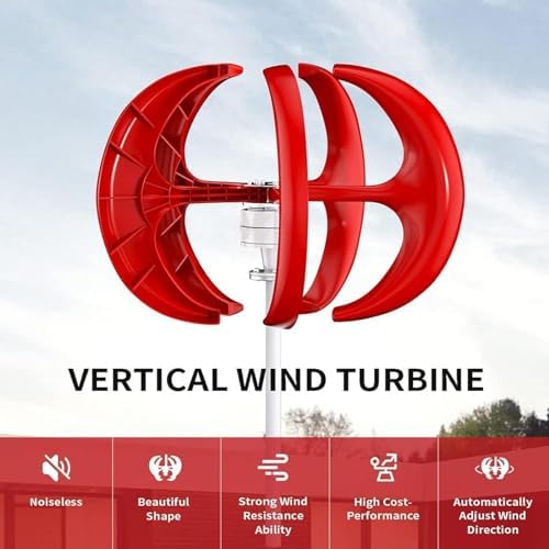 Wind Turbine Home Use Horizontal Generator Kits Blades with Controller to Charge Batteries Off Generator,12000W Vertical Wind Turbine Kit - 5 Blades Wind Generator, 3 Phase AC Permanent Magn
