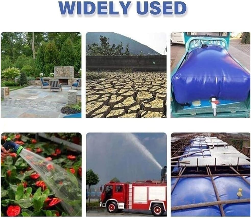 Water Carrier Container, High Capacity Space-Saving Water Bladder, for Construction Site Fire Fighting Agricultural XJJUN (Color : Blue, Size : 2x2x1m)