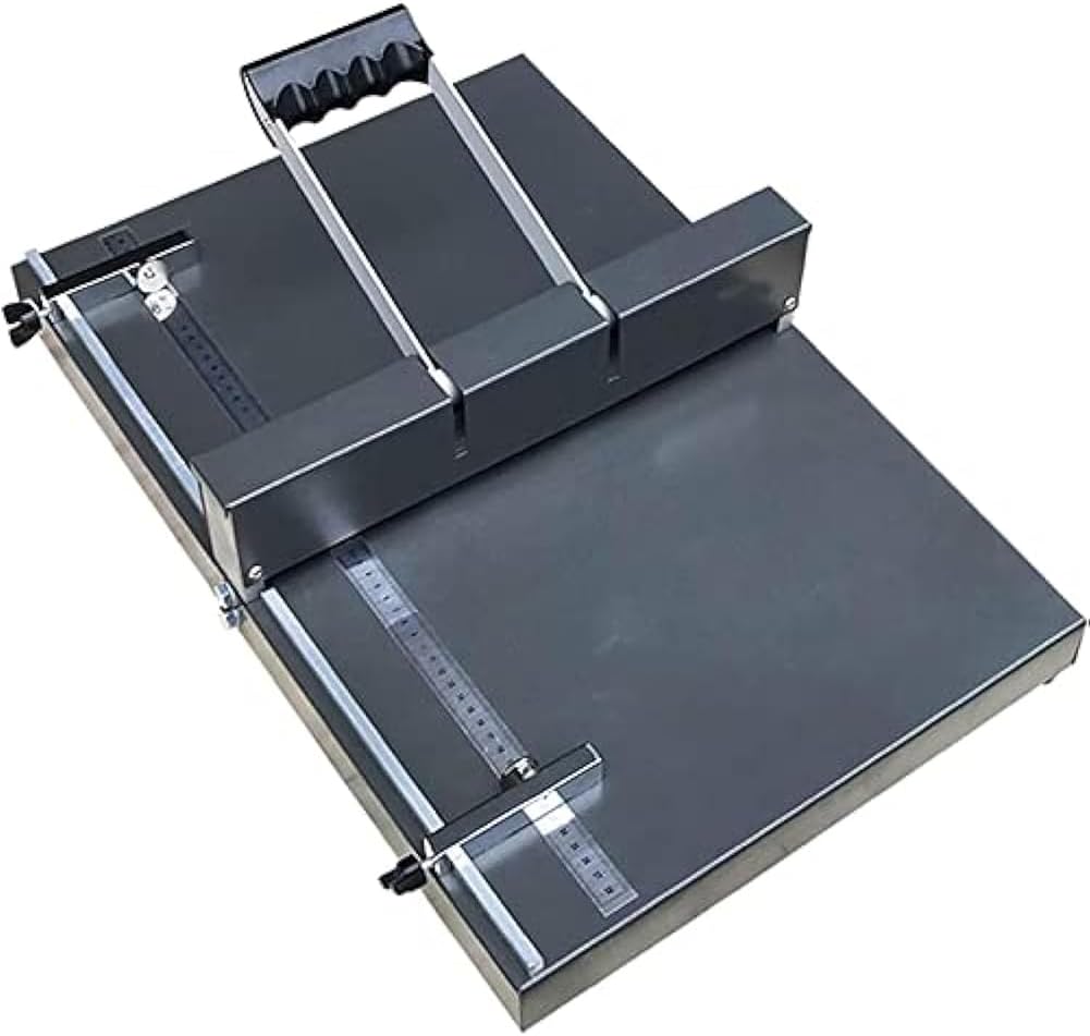 350Mm Manual Creasing Machine, Scoring Paper Creasing Machine, A3/A4 Paper Folding Machine, Desktop Heavy Duty Metal Paper Creaser, for Paper Card Book Scoring