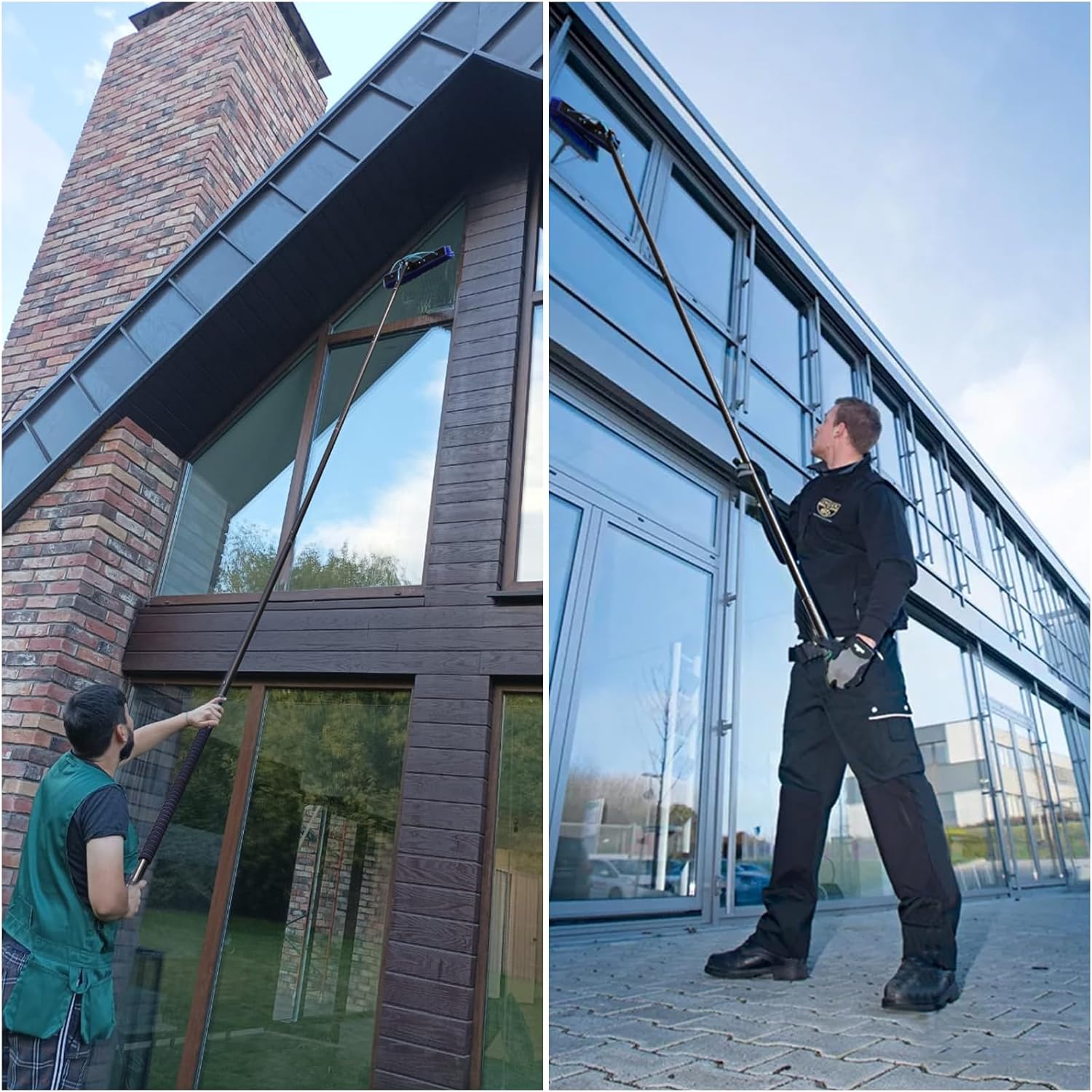 40FT Water Fed Pole Kit, Window Solar Panel Cleaning Brush and Pole, Window Washing Equipment Solar Panel Roof Glass Cleaner Tool