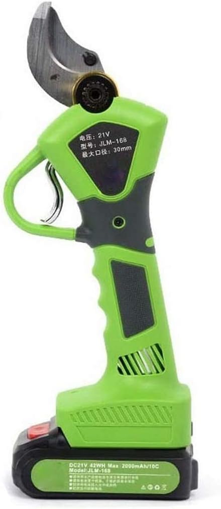 Electric Pruning Shears Tree, Electric Pruning Shears Professional 21v Li-ion Battery Tree Branch Pruner Rechargeable Garden Cutting Shears 30mm Secateurs Pruning Cutter Tool, Gree