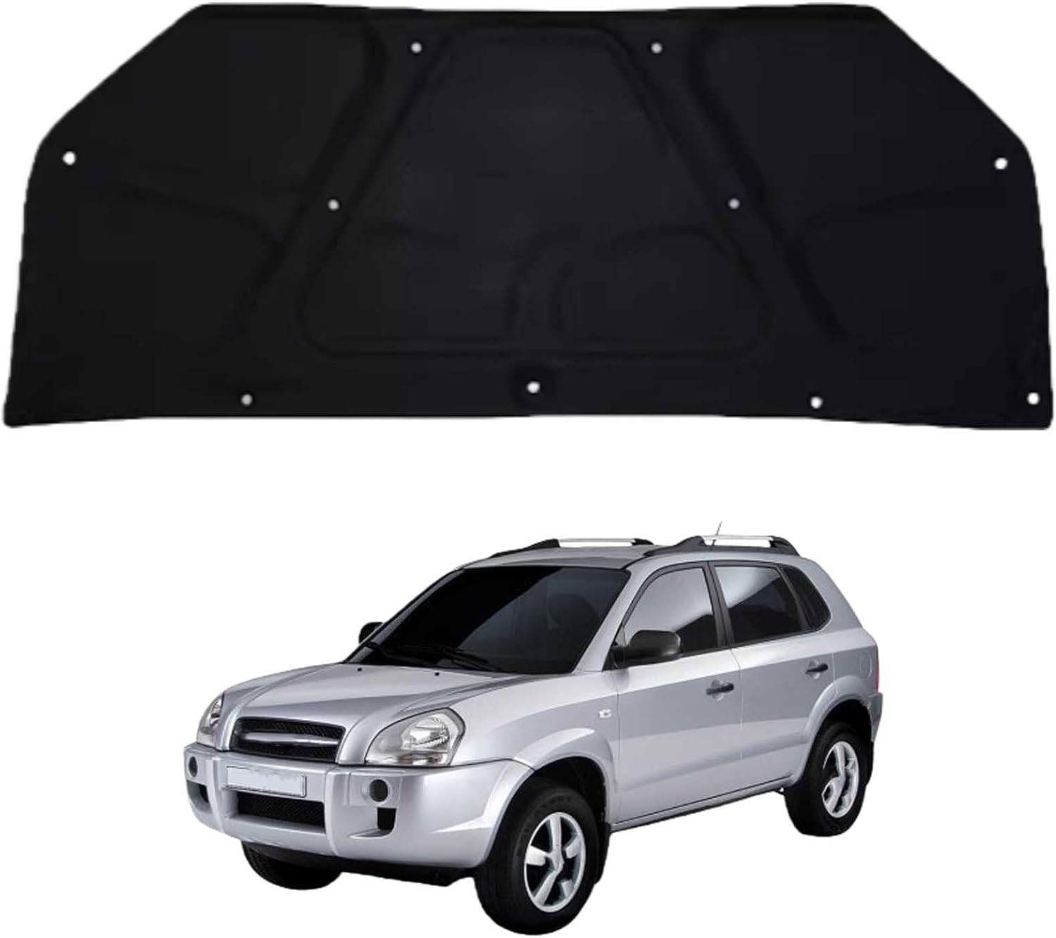 Car Front Hood Engine Sound Pad for Hyundai Tucson 2004-2009, Heat Insulation Cotton Mat Cover Soundproof Car Accessories