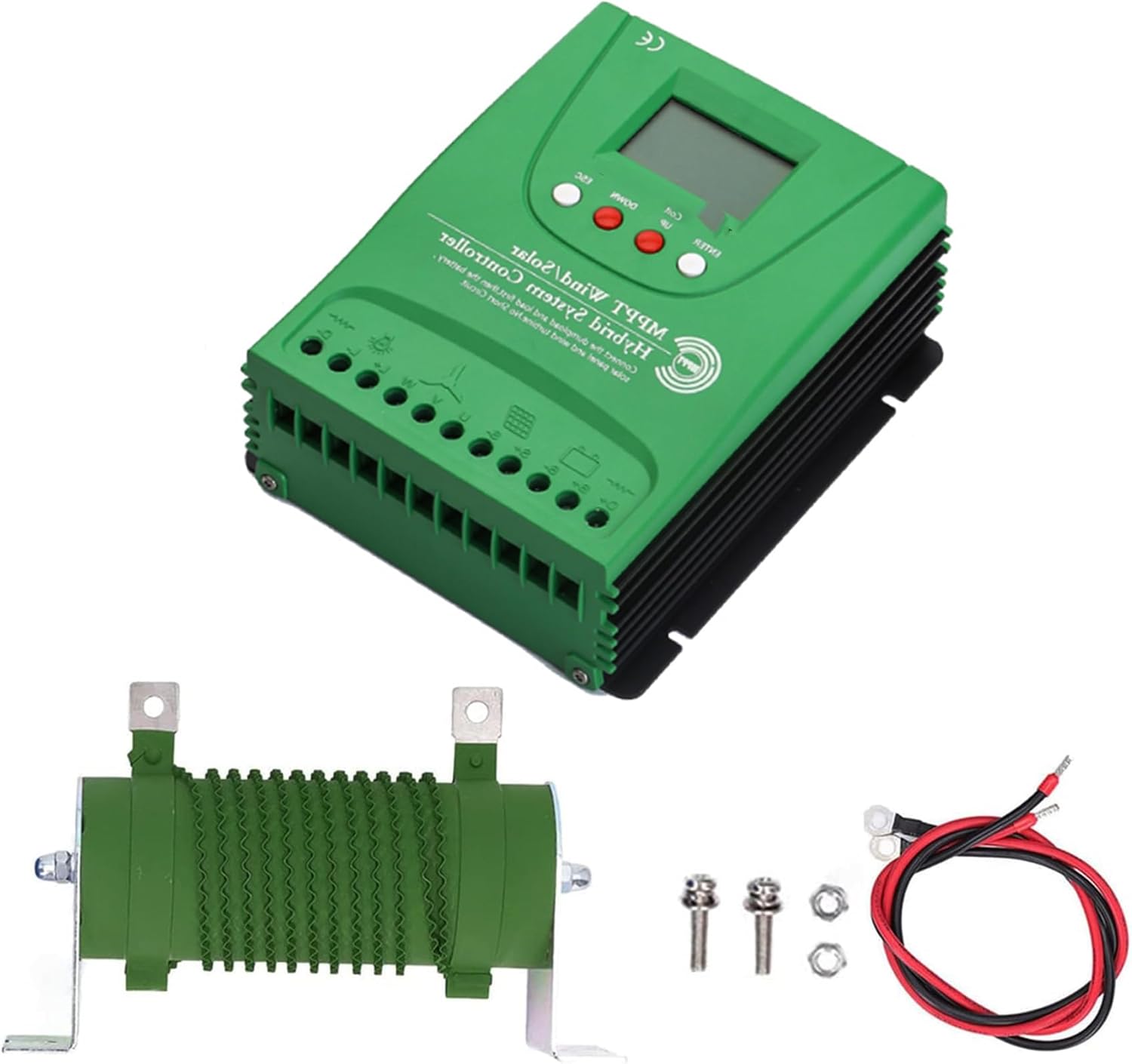 220v, 48V 5000W Wind and Solar Hybrid Charge Controller 12V/24V/48V/220V MPPT Boost Charge Regulator with LCD Display and Free Dump Load Accurate